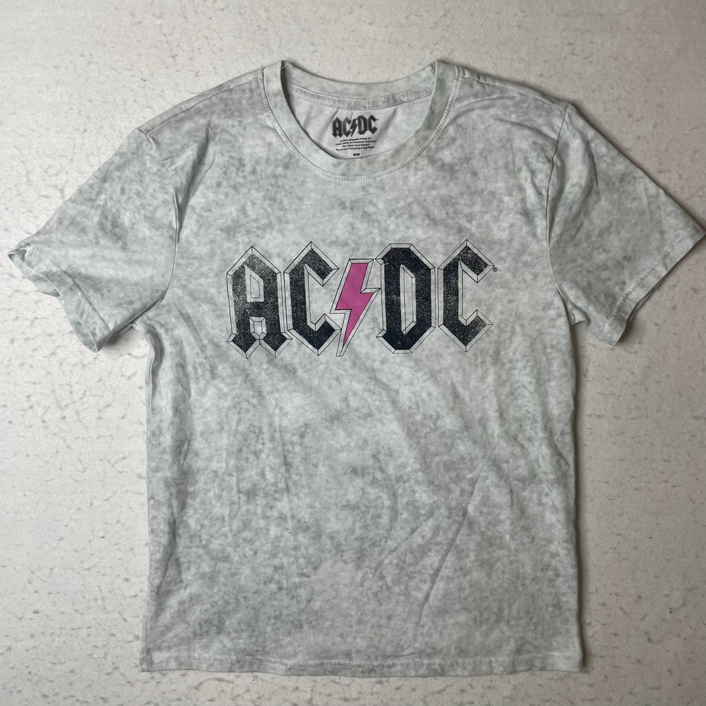 ACDC Back in‎ Black European Tour 1980 Tie Dye T Shirt Mens Medium M